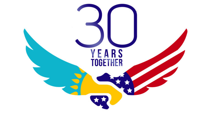 US KZ Embassy 30 years logo